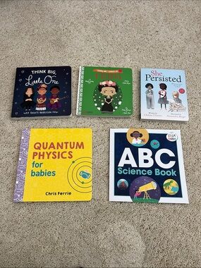 Set of 5 Colorful Kids Books — ABC Science, Quantum Physics & More